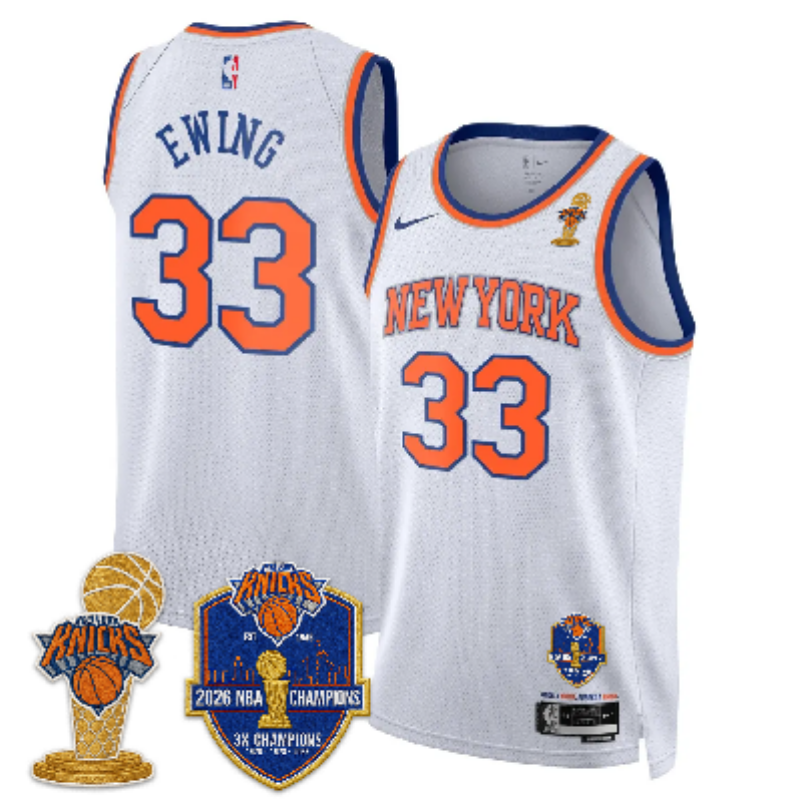men New York Knicks #33 Ewing white 2026 Nike NBA jersey 0627001